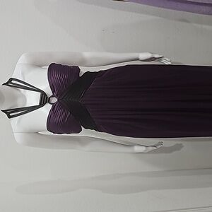 FAITH CONNEXION  Maxi Sexy Purple Dress open back Size M cut out slides